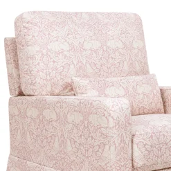 Morris & Co. x Namesake Crawford Pillowback Comfort Swivel Glider - Pure Brer Rabbit in Rose