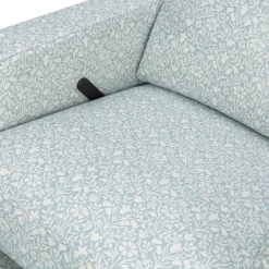 Morris & Co. x Namesake Crewe Swivel Glider Recliner - Bellflowers in Powdered Blue