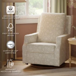 Morris & Co. x Namesake Crewe Swivel Glider Recliner - Mallow in Ash
