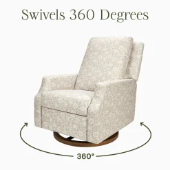 Morris & Co. x Namesake Crewe Swivel Glider Recliner - Mallow in Ash