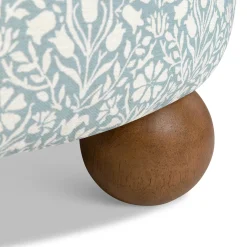 Morris & Co. x Namesake Tuffet Storage Ottoman - Bellflowers in Powdered Blue
