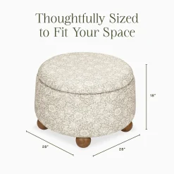 Morris & Co. x Namesake Tuffet Storage Ottoman - Mallow in Ash