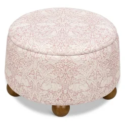 Morris & Co. x Namesake Tuffet Storage Ottoman - Pure Brer Rabbit in Rose