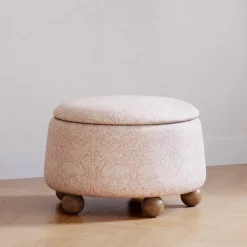 Morris & Co. x Namesake Tuffet Storage Ottoman - Pure Brer Rabbit in Rose