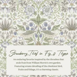 Morris & Co. x Namesake Tuffet Storage Ottoman - Strawberry Thief in Fig & Thyme