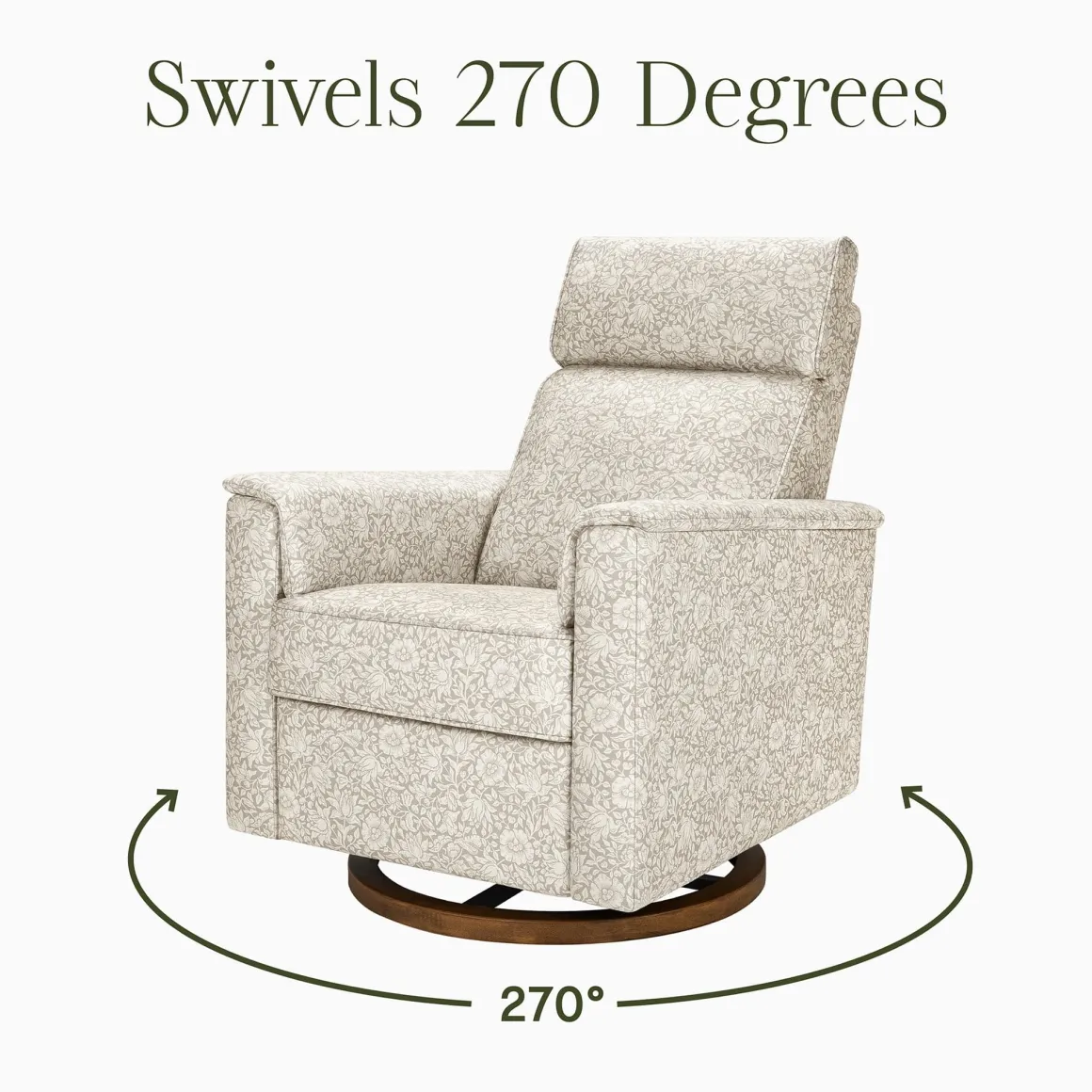 Morris & Co. x Namesake Willa Plus Power Glider Recliner w/ Power Headrest - Mallow in Ash