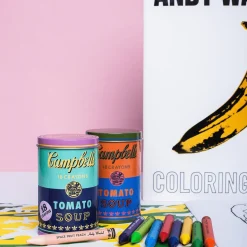 Mudpuppy Andy Warhol Soup Can Crayons - Purple
