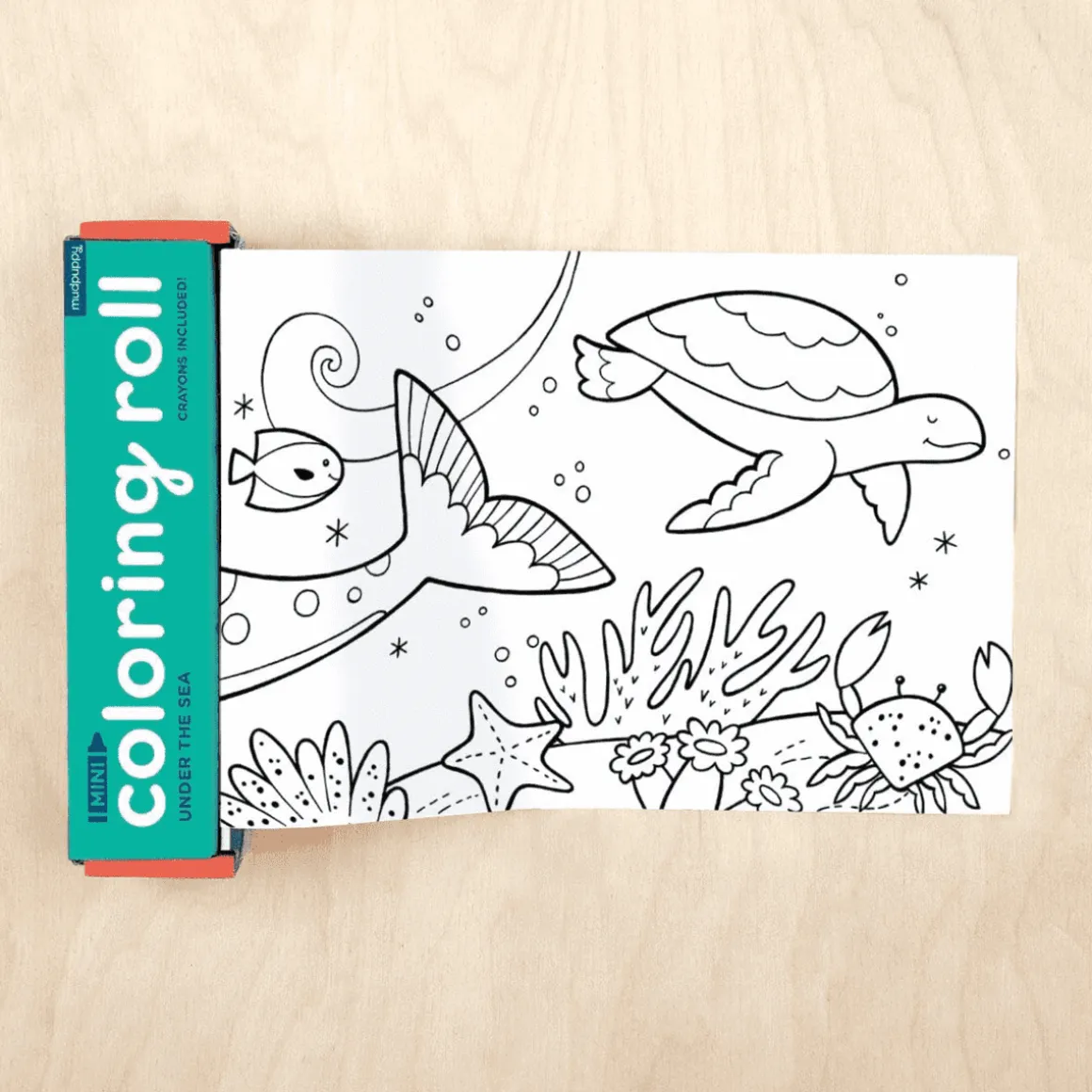 Mudpuppy Mini Coloring Roll - Under The Sea