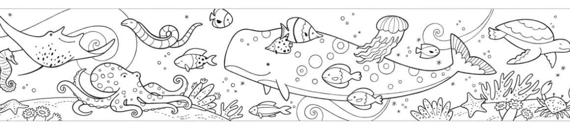 Mudpuppy Mini Coloring Roll - Under The Sea