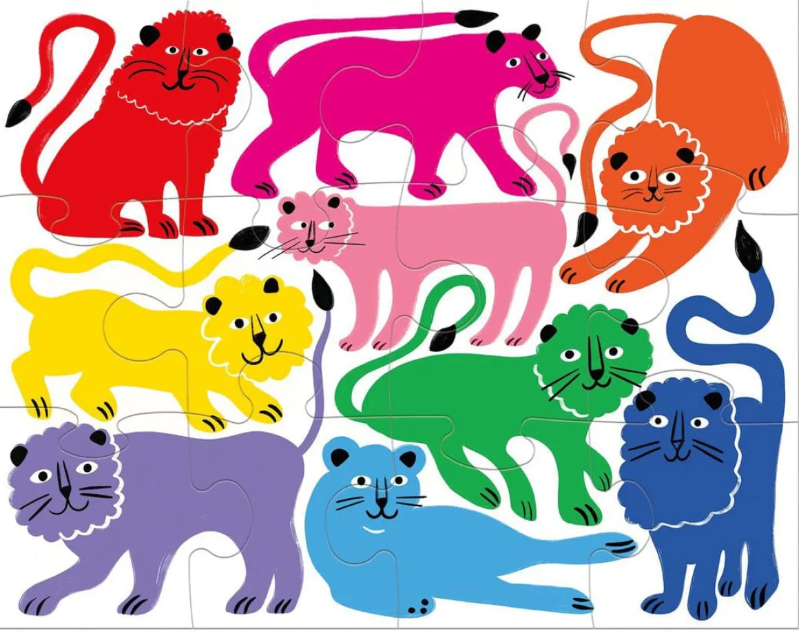 Mudpuppy Pouch Puzzle - Rainbow Roar!