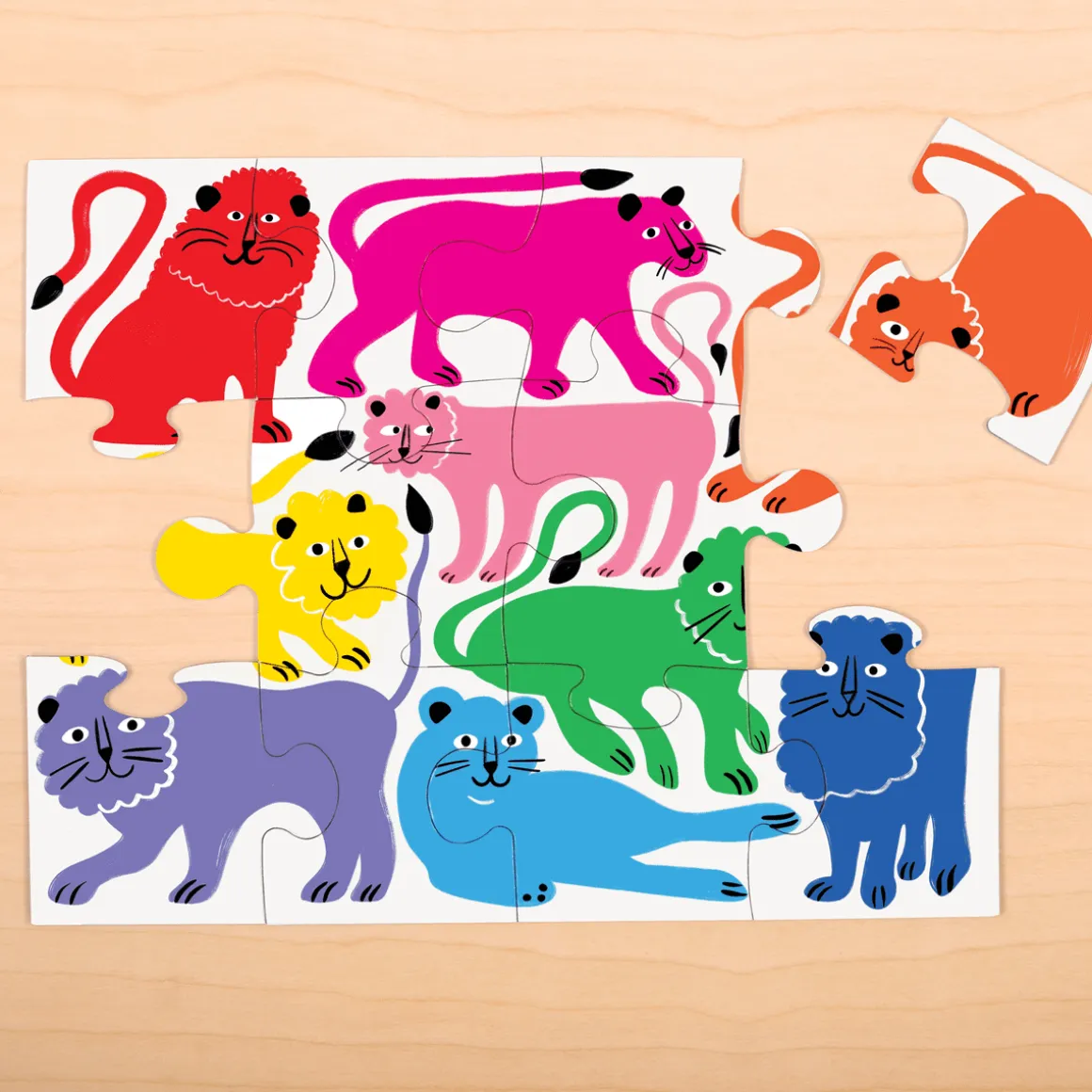 Mudpuppy Pouch Puzzle - Rainbow Roar!