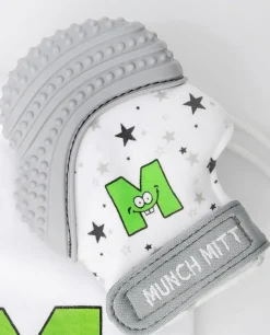 Munch Mitt Teething Mitten - Grey Stars