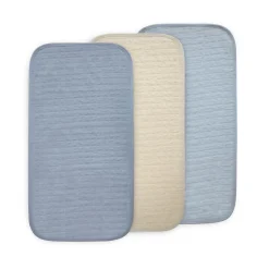 Mushie Changing Pad Liner 3-Pack - Blue Combo