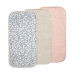 Mushie Changing Pad Liner 3-Pack - Blue Flowers Combo