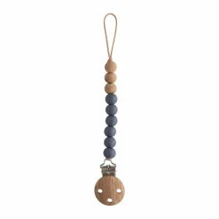 Mushie Eva Silicone Pacifier Clip - Iron