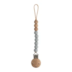 Mushie Eva Silicone Pacifier Clip - Stone