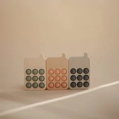 Mushie Phone Press Toy - Cambridge Blue