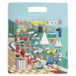 Mushie Reusable Sticker Set - Race Cars
