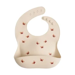 Mushie Silicone Baby Bib - Butterflies