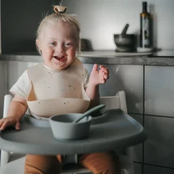 Mushie Silicone Feeding Spoon - Dried Thyme / Natural
