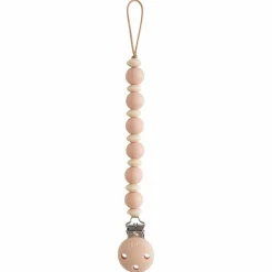 Mushie Silicone Pacifier Clip - Luna Blush