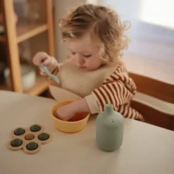 Mushie Silicone Sippy Cup - Powder Blue