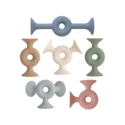 Mushie Silicone Suction Builders - Donut