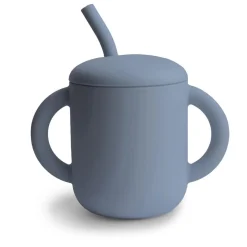 Mushie Silicone Training Cup + Straw - Tradewinds