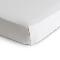 Mushie Stretchy Crib Sheet - White