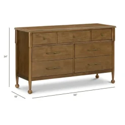 Namesake Alouette 7-Drawer Assembled Dresser - Natural Walnut
