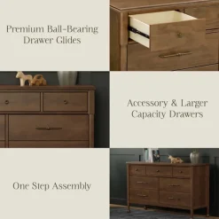 Namesake Alouette 7-Drawer Assembled Dresser - Natural Walnut