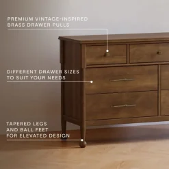 Namesake Alouette 7-Drawer Assembled Dresser - Natural Walnut