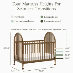 Namesake Alouette 3-in-1 Convertible Spindle Crib - Natural Walnut