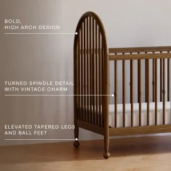 Namesake Alouette 3-in-1 Convertible Spindle Crib - Natural Walnut