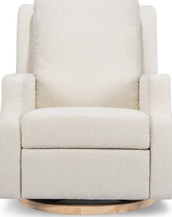 Namesake Crewe Swivel Glider Recliner - Ivory Boucle w/Light Wood Base