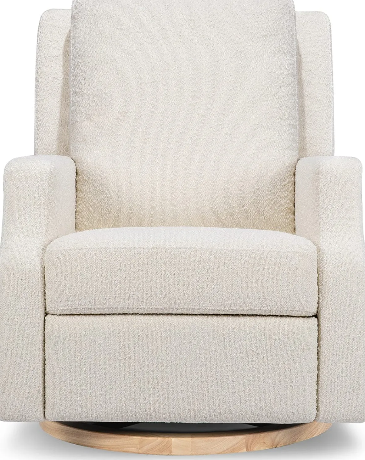 Namesake Crewe Swivel Glider Recliner - Ivory Boucle w/Light Wood Base