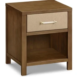 Namesake Eloise Assembled Nightstand - Natural Walnut and Performance Sand Eco-Weave