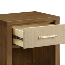 Namesake Eloise Assembled Nightstand - Natural Walnut and Performance Sand Eco-Weave