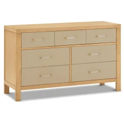 Namesake Eloise 7-Drawer Assembled Dresser - Honey and Performance Sand Eco-Weave