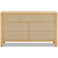 Namesake Eloise 7-Drawer Assembled Dresser - Honey and Performance Sand Eco-Weave