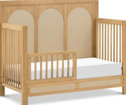 Namesake Eloise 4-in-1 Convertible Crib - Honey and Performance Sand Eco-Weave