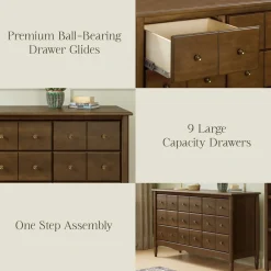 Namesake Liberty 9-Drawer Assembled Dresser - Natural Walnut