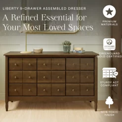 Namesake Liberty 9-Drawer Assembled Dresser - Natural Walnut