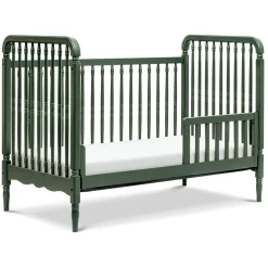 Namesake Liberty 3-in-1 Convertible Spindle Crib w/Toddler Bed Conversion Kit - Forest Green