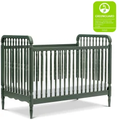 Namesake Liberty 3-in-1 Convertible Spindle Crib w/Toddler Bed Conversion Kit - Forest Green