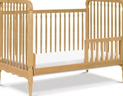 Namesake Liberty 3-in-1 Convertible Spindle Crib w/Toddler Bed Conversion Kit - Honey
