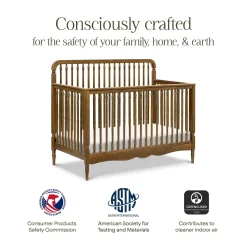 Namesake Liberty 4-in-1 Convertible Spindle Crib - Natural Walnut