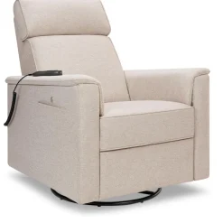 Namesake Willa Deluxe Power Glider Recliner w/ Heat & Massage - Performance Beach Eco-Weave