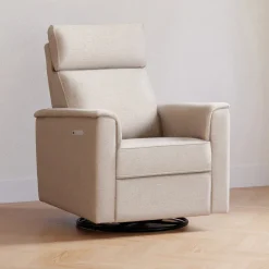Namesake Willa Pro Power Recliner and Swivel Glider with Power Headrest, Lumbar & Light - Performance Beach Eco-Weave