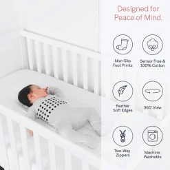 Nanit Breathing Wear Pajamas - 6-9 Months, Pebble Grey